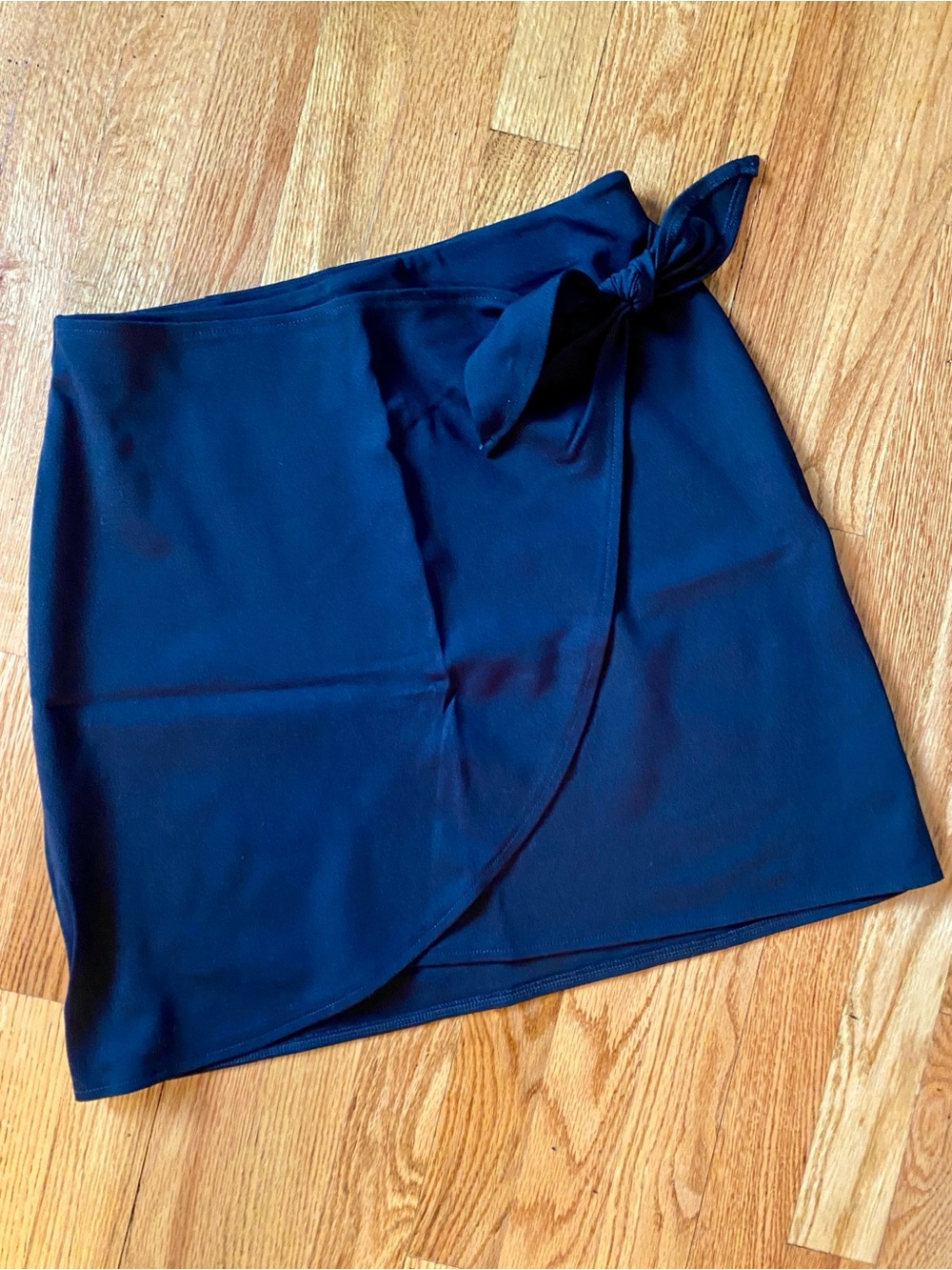 LOFT Women’s Petite Black Wrap Tie Mini Skirt
